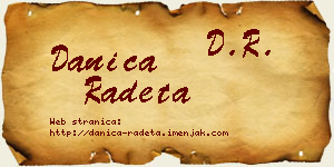 Danica Radeta vizit kartica